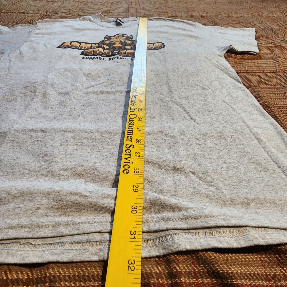 Army Hog Hunters Graphic T-Shirt XL Mens Grey Double Sided Gildan Dry Blend NWOT - Picture 4 of 7